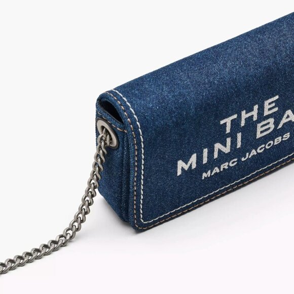 NWT! NEW! Marc Jacobs The Denim Chain Mini Bag -Dark Wash - Picture 12 of 14